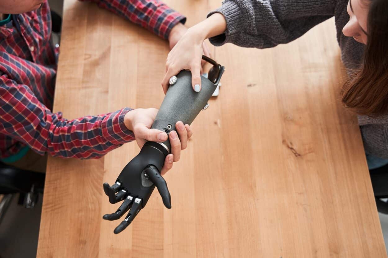 The 30 sensors detect electrical muscle activity and relay the information to trigger the desired movement in the prosthetic hand. (Credit: Esper Bionics)