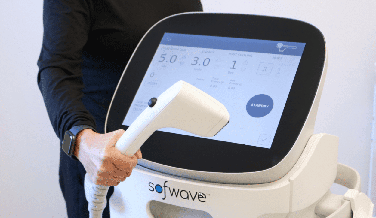 sofwave-1-1250x726-1 The Sofwave ultrasound device works by stimulating new collagen by telling the body to heal itself through the principle of controlled injury. (Credit: Sofwave)