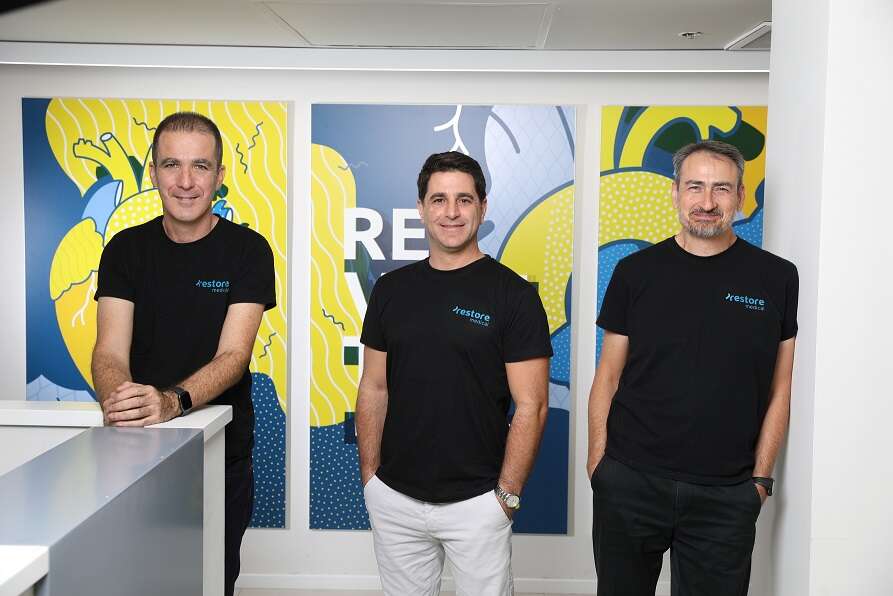 The RestoreMedical team, from left to right: Gilad Marom, Tsur Genosar, Stephen Bellomo. (Credit: Eyal Toueg)
